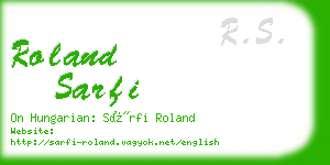 roland sarfi business card